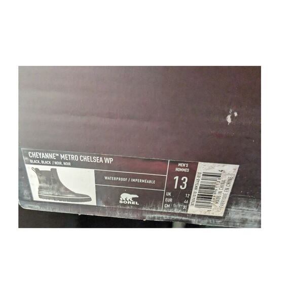NEW Sorel Cheyanne Metro Chelsea WaterProof Pull On Boots Men's Size 13 BLACK - Picture 10 of 10